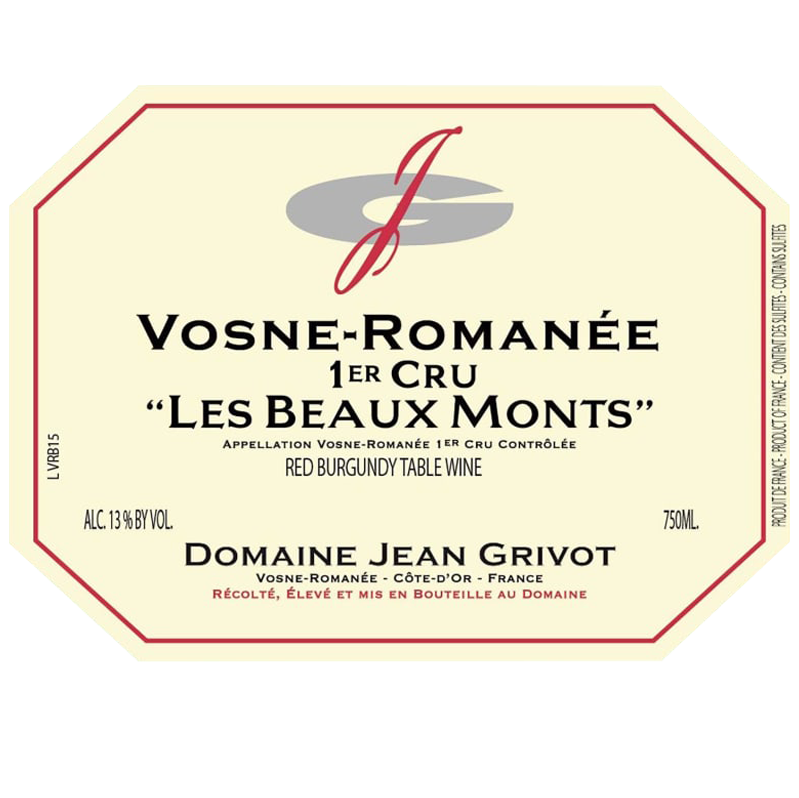 1999 Grivot Vosne Romanee Les Beaux Monts